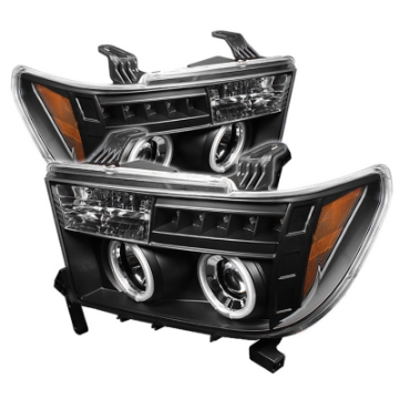 Picture of Spyder Toyota Tundra 07-13 Projector Headlights CCFL Halo LED Blk PRO-YD-TTU07-CCFL-BK