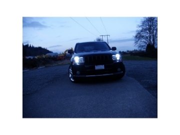 Picture of Spyder Jeep Grand Cherokee 05-07 Projector Headlights LED Halo LED Blk Low 9006 PRO-YD-JGC05-HL-BK