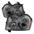 Picture of Spyder Jeep Grand Cherokee 05-07 Projector Headlights LED Halo LED Smke PRO-YD-JGC05-HL-SMC