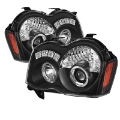 Picture of Spyder Jeep Grand Cherokee 08-10 Projector Headlights LED Halo LED Blk Low 9006 PRO-YD-JGC08-HL-BK