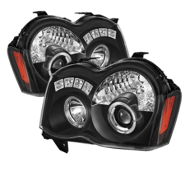 Picture of Spyder Jeep Grand Cherokee 08-10 Projector Headlights LED Halo LED Blk Low 9006 PRO-YD-JGC08-HL-BK
