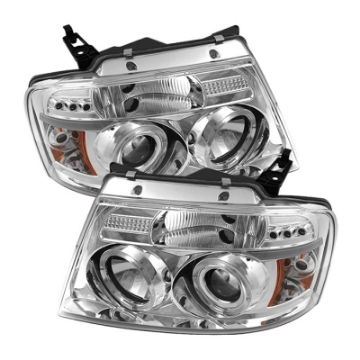 Picture of Spyder Ford F150 04-08 Projector Headlights Version 2 LED Halo LED Chrm PRO-YD-FF15004-HL-G2-C