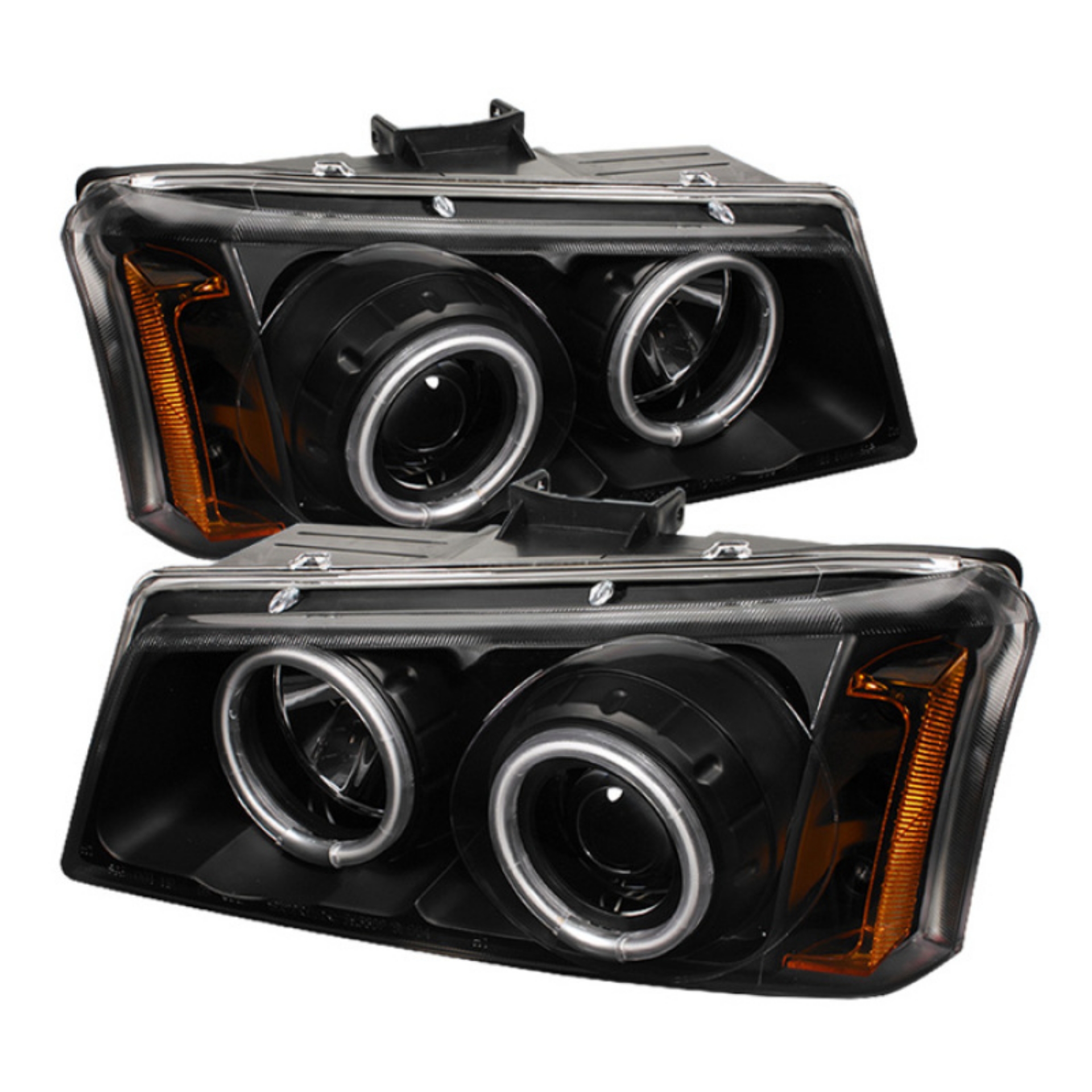 Picture of Spyder Chevy Silverado 1500 03-06 Projector Headlights CCFL Halo LED Blk High H1 PRO-YD-CS03-CCFL-BK