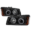 Picture of Spyder Chevy Silverado 1500 03-06 Projector Headlights CCFL Halo LED Blk High H1 PRO-YD-CS03-CCFL-BK