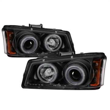 Picture of Spyder Chevy Silverado 1500 03-06 Projector Headlights CCFL Halo LED Blk High H1 PRO-YD-CS03-CCFL-BK
