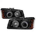 Picture of Spyder Chevy Silverado 1500 03-06 Projector Headlights CCFL Halo LED Blk High H1 PRO-YD-CS03-CCFL-BK