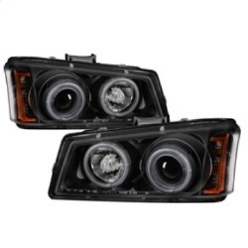 Picture of Spyder Chevy Silverado 1500 03-06 Projector Headlights CCFL Halo LED Blk High H1 PRO-YD-CS03-CCFL-BK
