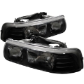 Picture of Spyder Chevy Silverado 1500 99-02-Chevy Silverado 3500 01-02 Crystal Headlights Blk HD-YD-CSIL99-BK