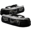 Picture of Spyder Chevy Silverado 1500 99-02-Chevy Silverado 3500 01-02 Crystal Headlights Blk HD-YD-CSIL99-BK