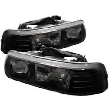 Picture of Spyder Chevy Silverado 1500 99-02-Chevy Silverado 3500 01-02 Crystal Headlights Blk HD-YD-CSIL99-BK
