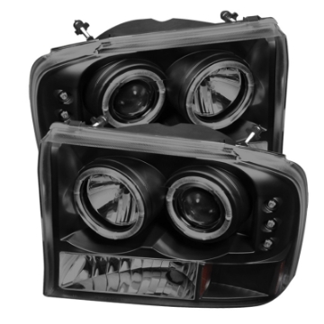 Picture of Spyder Ford F250 Super Duty 99-04 Projector Version 2 LED Halo LED Blk Smke PRO-YD-FF25099-1P-G2-BSM