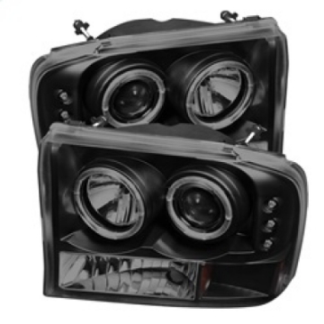 Picture of Spyder Ford F250 Super Duty 99-04 Projector Version 2 LED Halo LED Blk Smke PRO-YD-FF25099-1P-G2-BSM