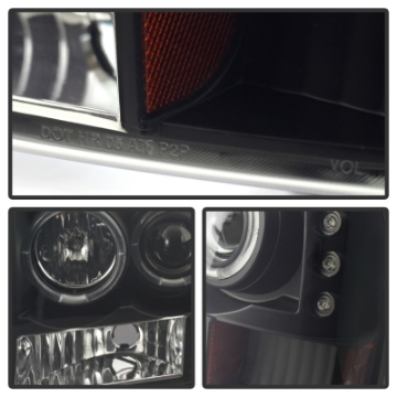 Picture of Spyder Ford F250 Super Duty 99-04 Projector Version 2 LED Halo LED Blk Smke PRO-YD-FF25099-1P-G2-BSM