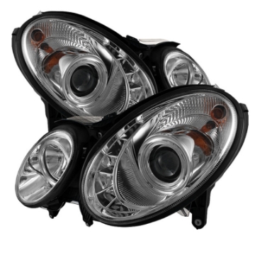 Picture of Spyder Mercedes Benz E-Class 07-09 Projector Headlights Halogen - DRL Chrm PRO-YD-MBW21107-DRL-C