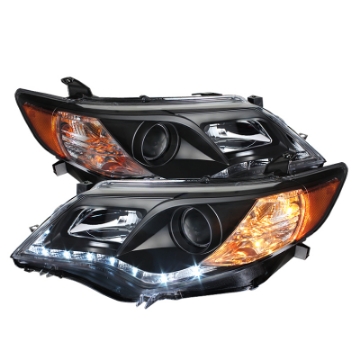 Picture of Spyder Toyota Camry 12-14 Projector Headlights DRL Blk High 9005 Not Included PRO-YD-TCAM12-DRL-BK