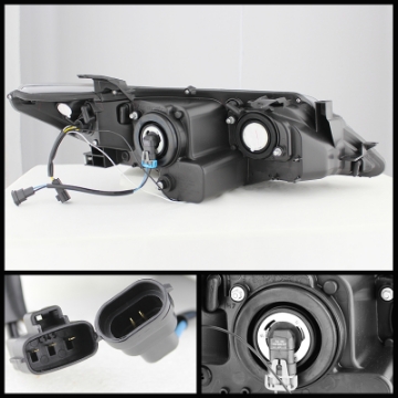 Picture of Spyder Toyota Camry 12-14 Projector Headlights DRL Blk High 9005 Not Included PRO-YD-TCAM12-DRL-BK