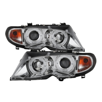 Picture of Spyder BMW E46 3-Series 02-05 4DR Projector Headlights 1PC LED Halo Chrm PRO-YD-BMWE4602-4D-AM-C