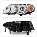 Picture of Spyder BMW E46 3-Series 02-05 4DR Projector Headlights 1PC LED Halo Chrm PRO-YD-BMWE4602-4D-AM-C
