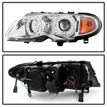 Picture of Spyder BMW E46 3-Series 02-05 4DR Projector Headlights 1PC LED Halo Chrm PRO-YD-BMWE4602-4D-AM-C