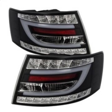 Picture of Spyder Audi A6 05-08 4Dr Sedan not fit Quattro Light Bar LED Tail Lights Blk ALT-YD-AA605-LBLED-BK