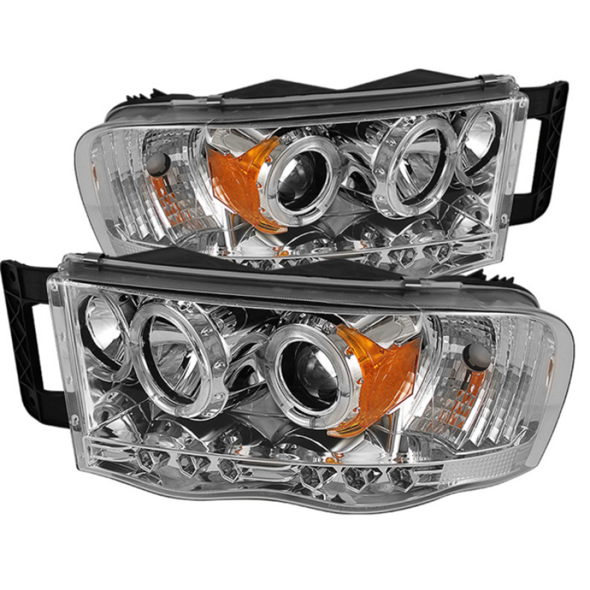 Picture of Spyder Dodge Ram 1500 02-05-Ram 2500 03-05 Projector Headlights LED Halo LED Chrm PRO-YD-DR02-HL-C