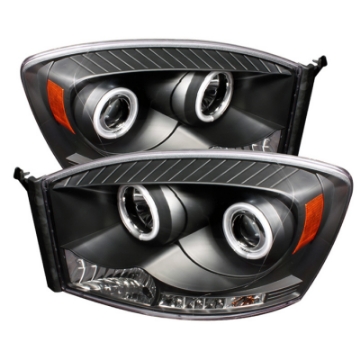 Picture of Spyder Dodge Ram 1500 06-08 06-09 Projector Headlights CCFL Halo LED Blk PRO-YD-DR06-CCFL-BK