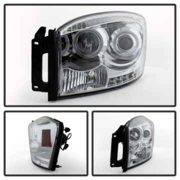Picture of Spyder Dodge Ram 1500 06-08-Ram 2500 06-09 Projector Headlights LED Halo LED Chrm PRO-YD-DR06-HL-C
