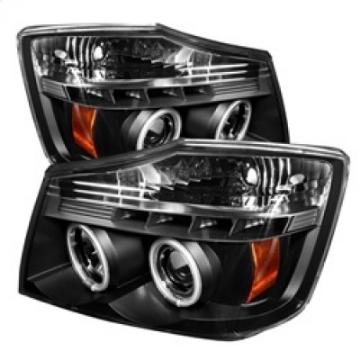 Picture of Spyder Nissan Titan 04-14-Armada 04-07 Projector Headlights CCFL Halo LED Blk PRO-YD-NTI04-CCFL-BK