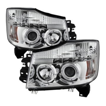Picture of Spyder Nissan Titan 04-14-Armada 04-07 Projector Headlights LED Halo LED Chrm PRO-YD-NTI04-HL-C