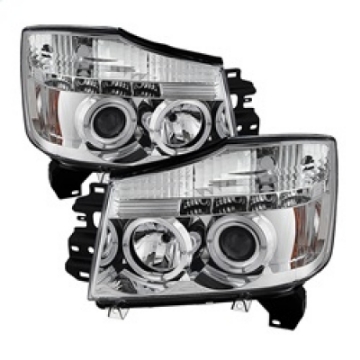 Picture of Spyder Nissan Titan 04-14-Armada 04-07 Projector Headlights LED Halo LED Chrm PRO-YD-NTI04-HL-C