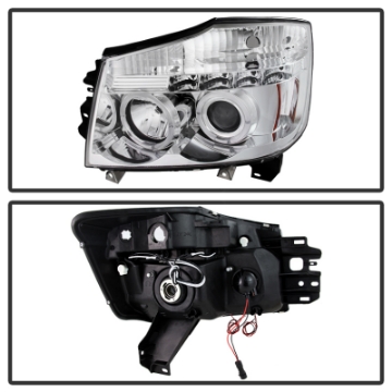 Picture of Spyder Nissan Titan 04-14-Armada 04-07 Projector Headlights LED Halo LED Chrm PRO-YD-NTI04-HL-C