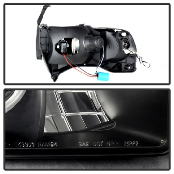 Picture of Spyder Dodge Ram 1500 94-01 Sport Projector Headlights LED Halo LED Blk Smke PRO-YD-DR94-HL-AM-BSM