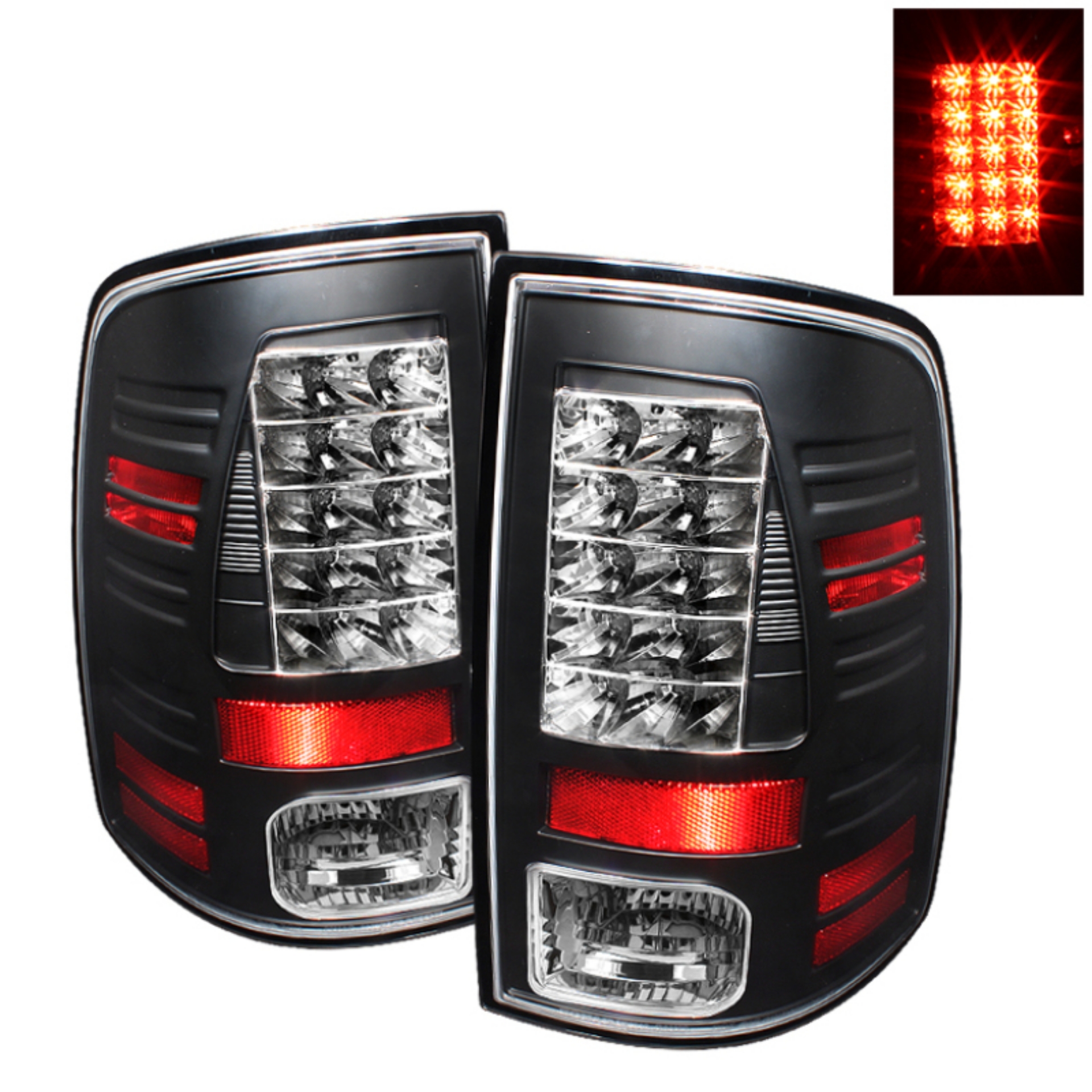 Picture of Spyder Dodge Ram 1500 09-14 10-14 LED Tail Lights Incandescent only - Blk ALT-YD-DRAM09-LED-BK