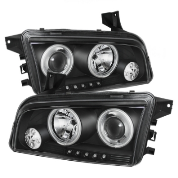 Picture of Spyder Dodge Charger 06-10 Projector Headlights Halogen Model CCFL Halo LED Blk PRO-YD-DCH05-CCFL-BK