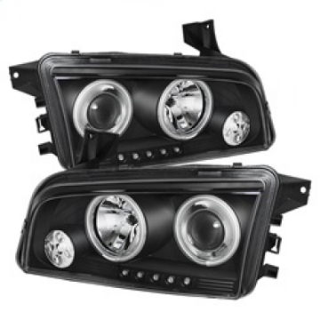 Picture of Spyder Dodge Charger 06-10 Projector Headlights Halogen Model CCFL Halo LED Blk PRO-YD-DCH05-CCFL-BK