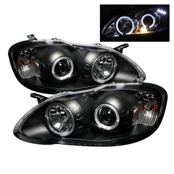 Picture of Spyder Toyota Corolla 03-08 Projector Headlights LED Halo- LED Blk - Low H1 PRO-YD-TC03-HL-BK