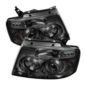 Picture of Spyder Ford F150 04-08 Projector Headlights Version 2 LED Halo LED Smke PRO-YD-FF15004-HL-G2-SM