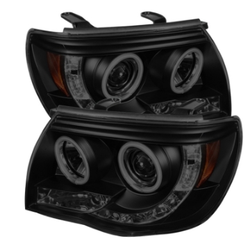 Picture of Spyder Toyota Tacoma 05-11 Projector Headlights CCFL Halo LED Blk Smke PRO-YD-TT05-CCFL-BSM