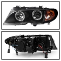 Picture of Spyder BMW E46 3-Series 02-05 4DR Projector Headlights 1PC LED Halo Blk PRO-YD-BMWE4602-4D-AM-BK