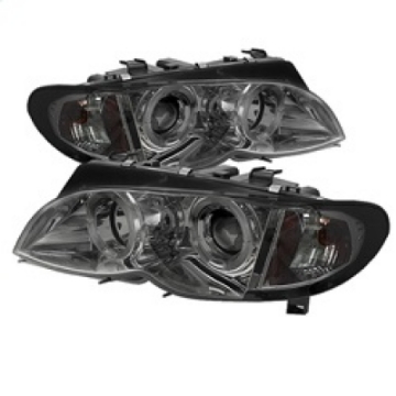 Picture of Spyder BMW E46 3-Series 02-05 4DR Projector Headlights 1PC LED Halo Smke PRO-YD-BMWE4602-4D-AM-SM