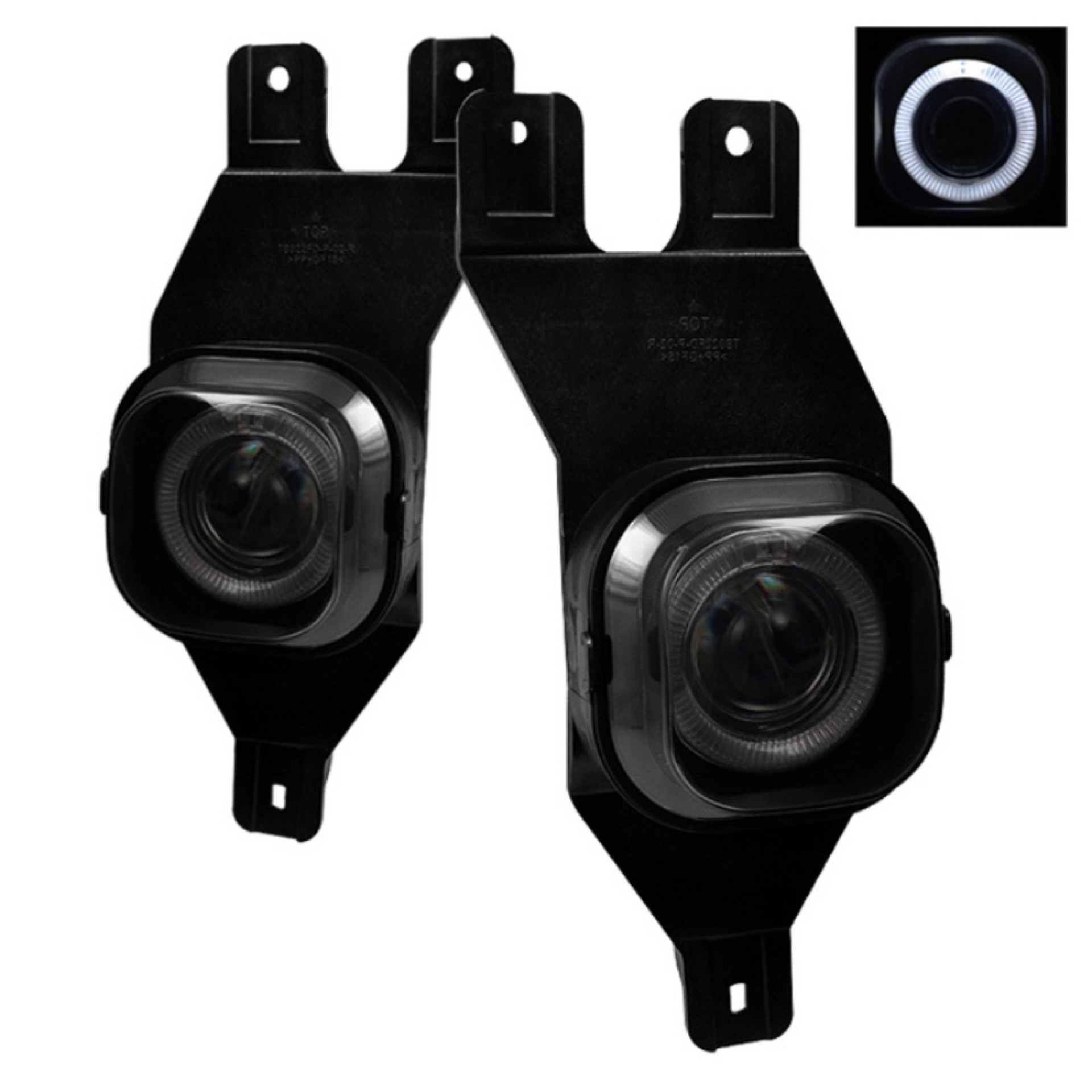 Picture of Spyder Ford F250-F350 99-04-Excursion 00-05 Halo Projector Fog Lights w-swch Smke FL-P-FF25001-HL-SM