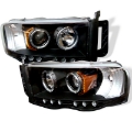 Picture of Spyder Dodge Ram 1500 02-05-Ram 2500 03-05 Projector Headlights LED Halo LED Blk PRO-YD-DR02-HL-BK