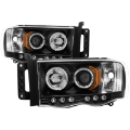 Picture of Spyder Dodge Ram 1500 02-05-Ram 2500 03-05 Projector Headlights LED Halo LED Blk PRO-YD-DR02-HL-BK