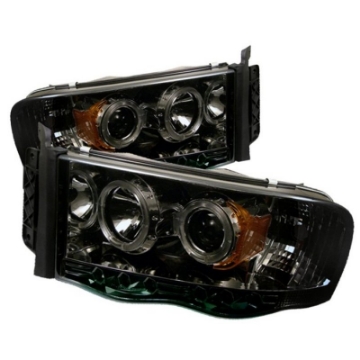 Picture of Spyder Dodge Ram 1500 02-05-Ram 2500 03-05 Projector Headlights LED Halo LED Smke PRO-YD-DR02-HL-SMC