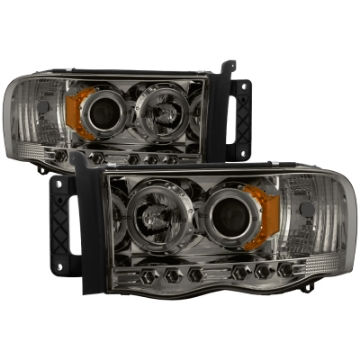 Picture of Spyder Dodge Ram 1500 02-05-Ram 2500 03-05 Projector Headlights LED Halo LED Smke PRO-YD-DR02-HL-SMC