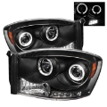 Picture of Spyder Dodge Ram 1500 06-08-Ram 2500 06-09 Projector Headlights LED Halo LED Blk PRO-YD-DR06-HL-BK