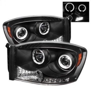 Picture of Spyder Dodge Ram 1500 06-08-Ram 2500 06-09 Projector Headlights LED Halo LED Blk PRO-YD-DR06-HL-BK