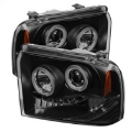 Picture of Spyder Ford F250-350 05-07 Projector Headlights LED Halo LED Blk Smke PRO-YD-FS05-HL-BSM