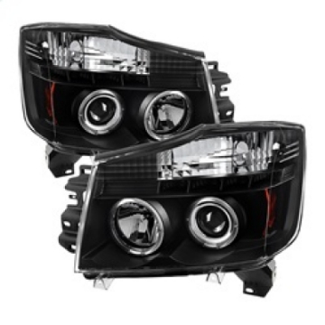 Picture of Spyder Nissan Titan 04-14-Armada 04-07 Projector Headlights LED Halo LED Blk PRO-YD-NTI04-HL-BK