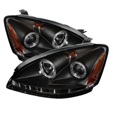 Picture of Spyder Nissan Altima 02-04 Projector Headlights Halogen Model- LED Halo LED Blk PRO-YD-NA02-HL-BK